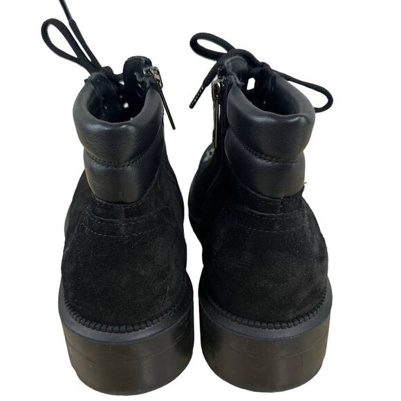 Aquatalia NWOB Liviana Black Lace Up Ankle Boot Women's Size 8.5M Suede Leather - Picture 3 of 8